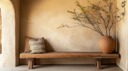 Clay Vase and Neutral Tones