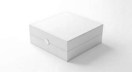 Fototapeta premium White Square Box: Minimalist Presentation