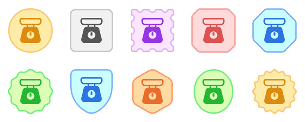 Editable kitchen scale vector icon. Bakery, cooking, appliances,  kitchenware, food. Part of a big icon set family. Perfect for web and app interfaces, presentations, infographics, etc