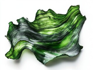 Isolated spirulina algae showcasing natural textures 