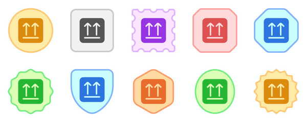 Editable this side up sign vector icon. Shipping, delivery, e-commerce, transport, logistics. Part of a big icon set family. Perfect for web and app interfaces, presentations, infographics, etc