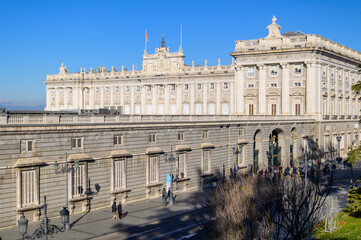スペインマドリードにある王宮のとても美しい風景