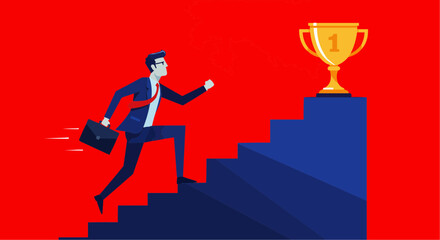 business man and business graph