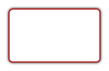 影付き角丸長方形のフレーム・赤いライン