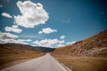 The northern route of the national highway from Sichuan to Tibet, China