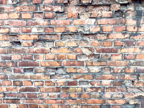 Fototapeta Old red brick wall, mur ściana z czerwonej cegły 