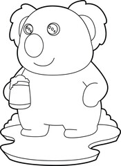 Koala Beer mug Beer Animal Vector Graphic Art Illustration
