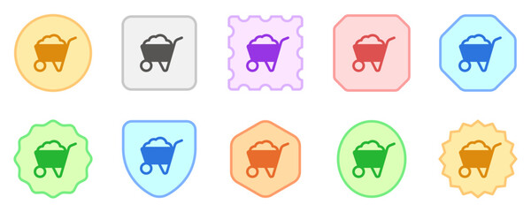 Editable wheelbarrow vector icon. Gardening, landscaping, horticulture, construction, industry. Part of a big icon set family. Perfect for web and app interfaces, presentations, infographics, etc