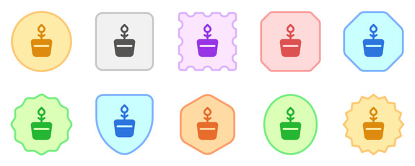 Editable potted flower, plant vector icon. Gardening, landscaping, horticulture. Part of a big icon set family. Perfect for web and app interfaces, presentations, infographics, etc