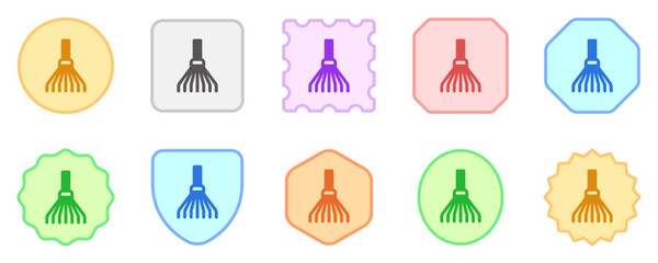 Editable leaves rake vector icon. Gardening, landscaping, horticulture. Part of a big icon set family. Perfect for web and app interfaces, presentations, infographics, etc