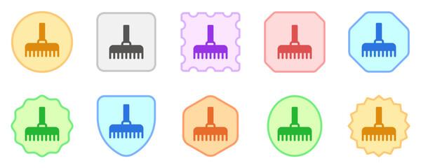 Editable rake vector icon. Gardening, landscaping, horticulture. Part of a big icon set family. Perfect for web and app interfaces, presentations, infographics, etc