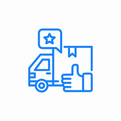 delivery rating icon sign vector
