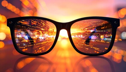 business, abstract red background, blur computer code