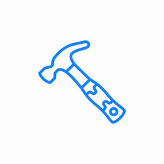 hammer tool icon sign vector