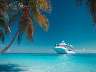 Fototapeta premium cruise ship in the sea