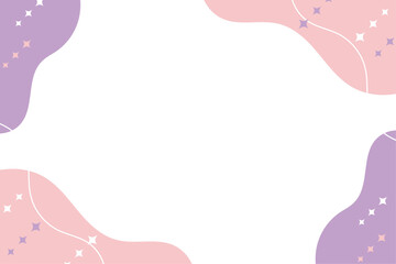 キラキラかわいいアブストラクトフレーム（ピンク×パープル）