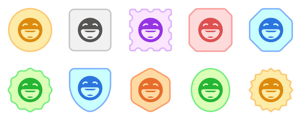 Editable happy smile expression emoticon vector icon. Part of a big icon set family. Part of a big icon set family. Perfect for web and app interfaces, presentations, infographics, etc