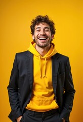 modern male creative wearing a hoodie