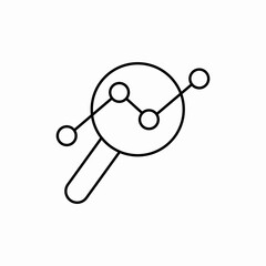 glass analyss link icon vector sign