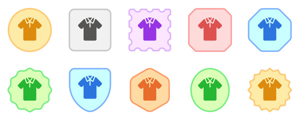 Editable crew shirt vector icon. Clothing, fashion, apparel. Part of a big icon set family. Perfect for web and app interfaces, presentations, infographics, etc