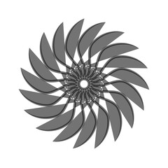 Obraz premium black and white flower