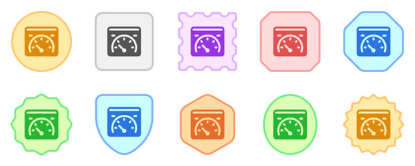 Editable speed test, website, performance, vector icon. Part of a big icon set family. Perfect for web and app interfaces, presentations, infographics, etc