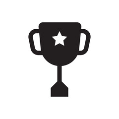 Trophy award icon vector. Winner trophy icon for achievement, competition, or success concept. 