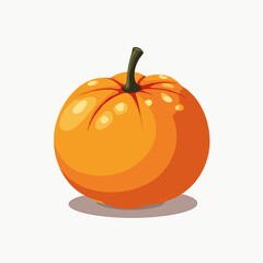 Obraz premium Vibrant and Colorful Orange Fruit Illustration with Detailed Shading and Glossy Highlights, Isolated on White Background