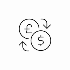 money exchange icon sign vector