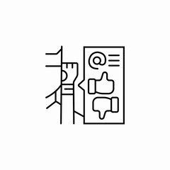 online public discussion icon sign vector