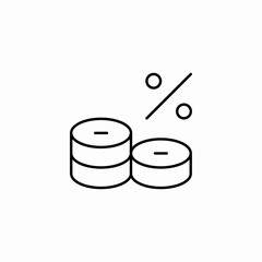 payment rate icon sign vector