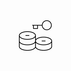 payment key icon sign vector