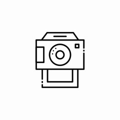 polaroid camera icon sign vector