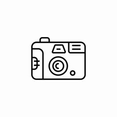 sleek photo camera icon sign vector