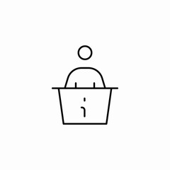 speaksperson information icon sign vector