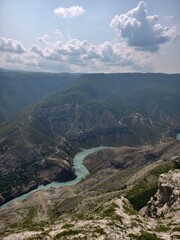 A beautiful summer day at the canyon of the southern city