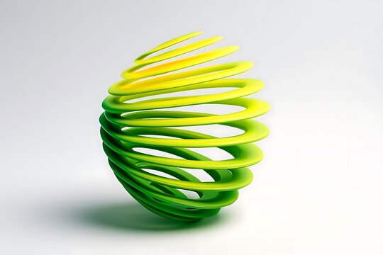 Intricate 3D Spiral Shape With Vibrant Color Gradients