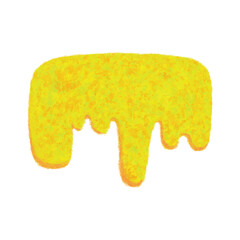 Hand-painted honey, rough lines, soft and fluffy.