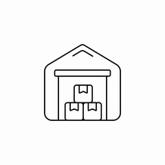 warehouse sorting icon sign vector