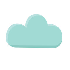 Cloud vector art, cloud clip art, clouds clip art, flat design vector illustration, isolated on white background