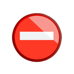 My Simple flat 2D icon emergency stop button isolated on transparent background, vector, flat design, animation design, vector, flat design, animation design, simple flat 2D icon, minimalist design