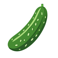 My Simple flat 2D green cucumber icon on a transparent background, high-resolution vector illustration, minimalist clipart, suitable for print and digital design, clipart icon set, cucumber set