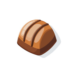 My Simple flat 2D chocolate bonbon icon on a transparent background, high-resolution vector illustration, minimalist clipart, suitable for print and digital design, clipart icon set	