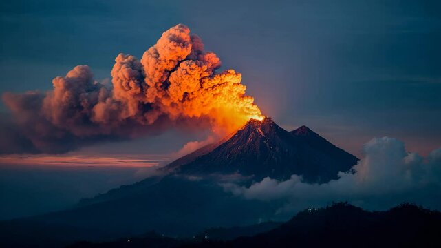 Mt Etna Volcano Eruption at Sunset Dramatic Landscape Photography Stunning Nature Scene, mount etna Italy Volcano eruption, 