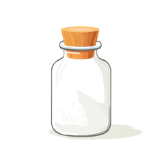 My Simple flat 2D baking soda icon on a transparent background, high-resolution vector illustration, minimalist clipart, suitable for print and digital design, clipart icon set
