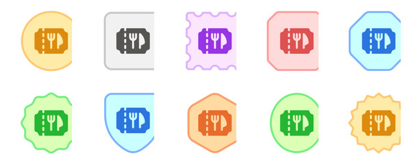 Editable food coupon ticket discount sale vector icon. Part of a big icon set family. Perfect for web and app interfaces, presentations, infographics, etc