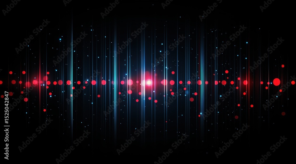 Poster radiant data stream: a stunning display of digital innovation, a central burst of radiant energy is 