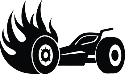 Vector illustration of a vintage sport automobile for transportation design