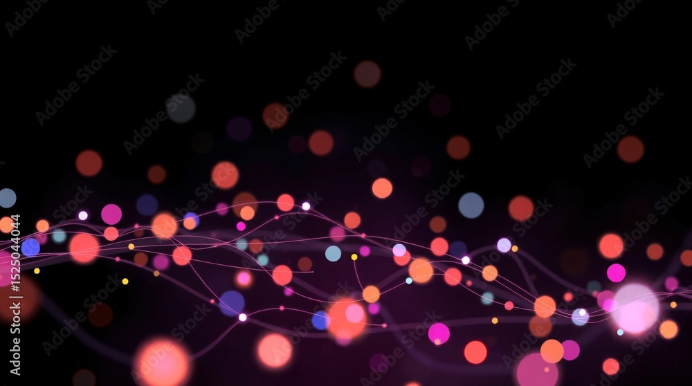 Poster abstract colorful lights flowing dynamic background
