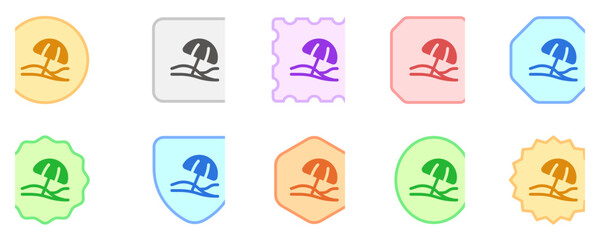 Editable beach umbrella vector icon. Part of a big icon set family. Perfect for web and app interfaces, presentations, infographics, etc